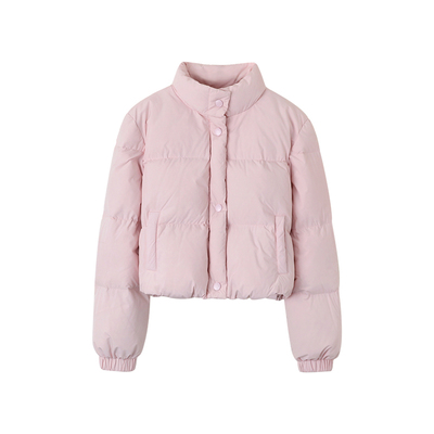 90白鸭绒加厚短款立领羽绒服外套