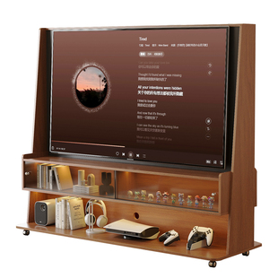 中古风可移动电视柜客厅家用小户型现代简约落地储物电视机支架