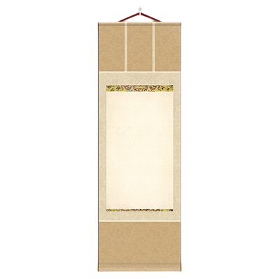 宋锦微喷卷轴挂轴四尺四开作品纸