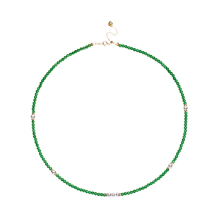 GiO珠宝18K金Akoya海水珍珠翡翠小米珠项链女手链新中式