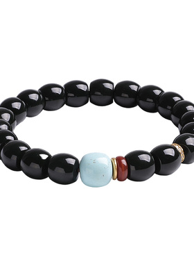 印象眸和田玉青玉手串男款