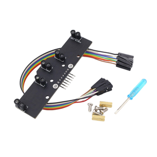 数字量5路循迹传感器灰度模拟量巡线模块光电黑白红线识别比赛用