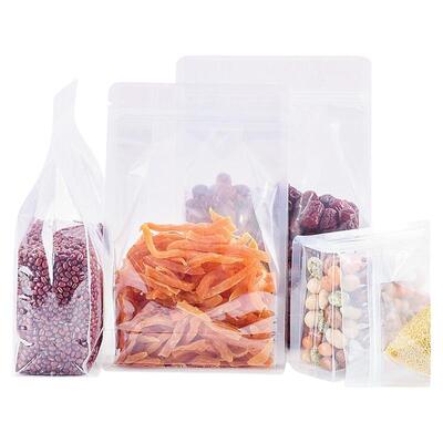 八边封自立袋包装袋透明塑料自封袋加厚食品密封袋杂粮坚果分装袋