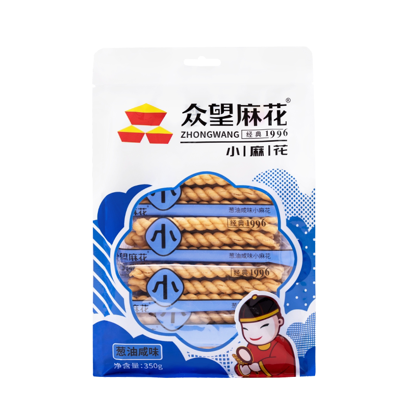 众望麻花独立包装袋320g小吃