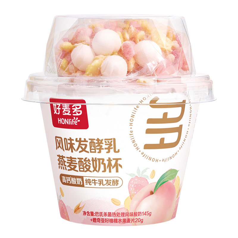 好麦多桃桃燕麦酸奶杯6杯/箱