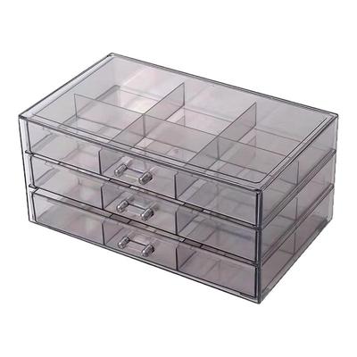 亚克力多层首饰收纳盒透明抽屉式戒指耳环收纳家用大容量饰品盒子