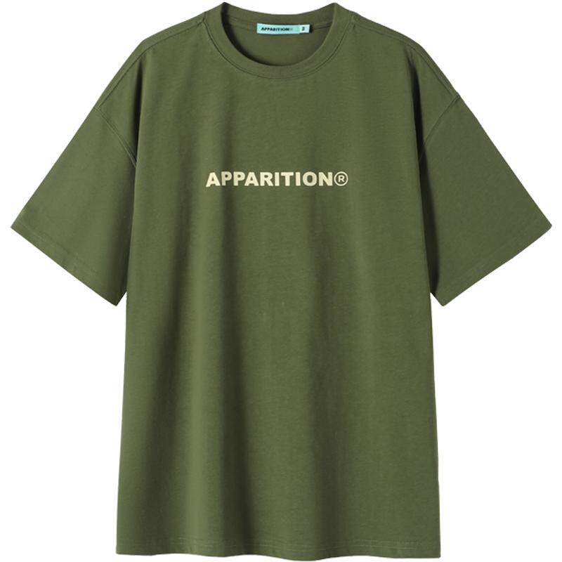 APPARITION 经典字母LOGO印花 短袖T恤 宽松t恤衫 男女同款情侣款