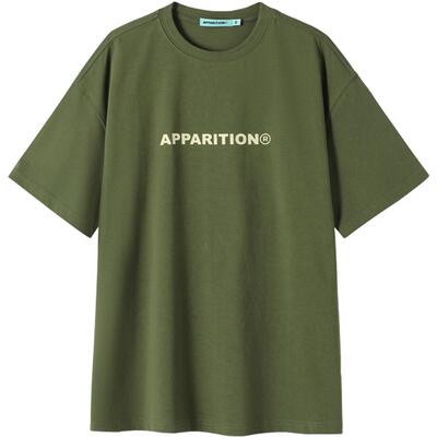 APPARITION 经典字母LOGO印花 短袖T恤 宽松t恤衫 男女同款情侣款