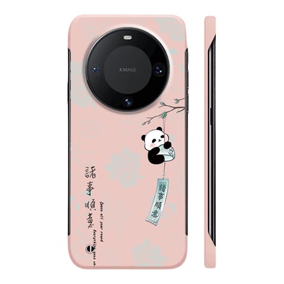 适用华为MATE70PRO手机壳80可爱熊猫60诸事顺意60PRO+超薄无边框不顶膜MATE50RS新款MATE40半包30pro防摔硬壳