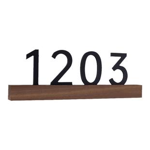实木门牌订制号码牌家用房间号轻奢创意灯民宿户外别墅房号日式制作酒店门口发光logo设计入户门装饰新家定制