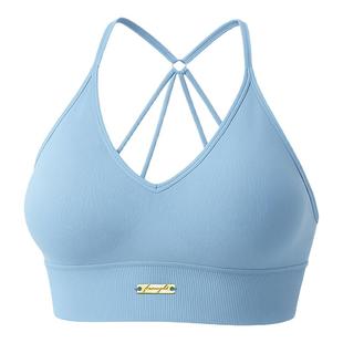 FRESOUGHT小金标运动内衣女无缝瑜伽健身美背可外穿吊带背心文胸