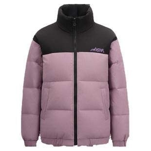 雪中飞羽绒服短款男女2025新款加厚小个子面包情侣款撞色立领外套