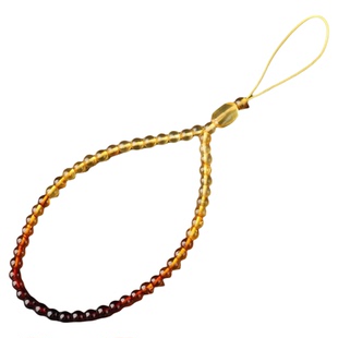 130-7A天然琥珀金珀血珀蜜蜡渐变手机挂女士手串彩虹手链diy手工