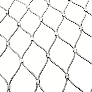 304不锈钢绳网高空防坠落安全网学校景区阳台防护网动物园攀爬网