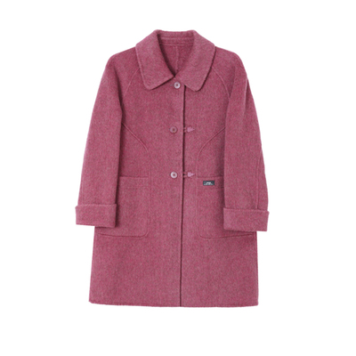 高级感双面羊绒大衣女