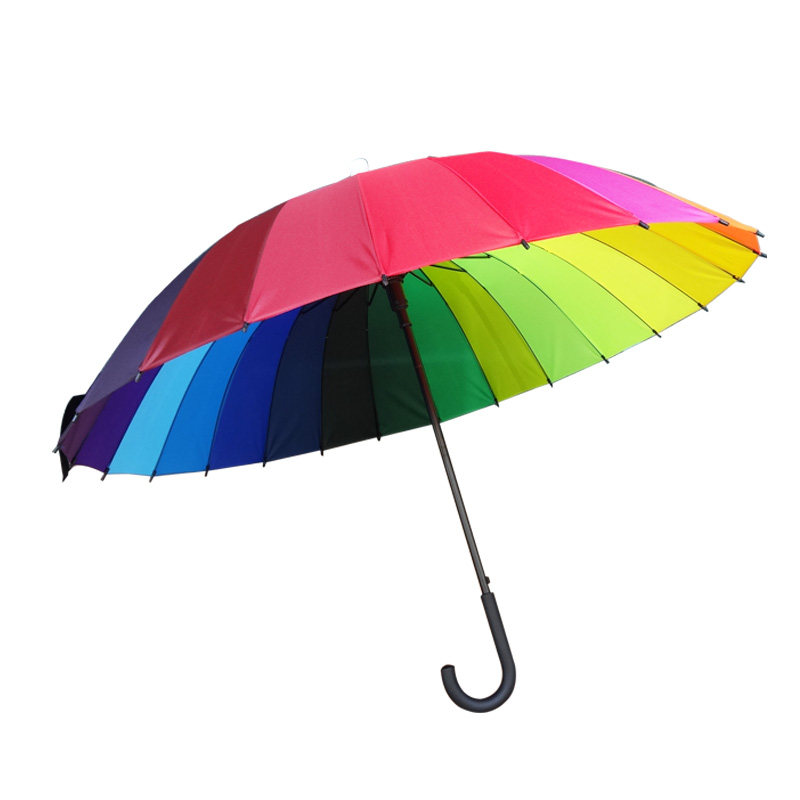 雨伞可印图案加大抗风复古弯柄伞