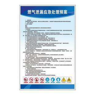 燃气使用操作规程 酒店学校餐厅燃气安全管理制度牌泄露应急预案