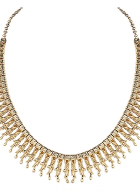 RetroChic金色圣蛇项链