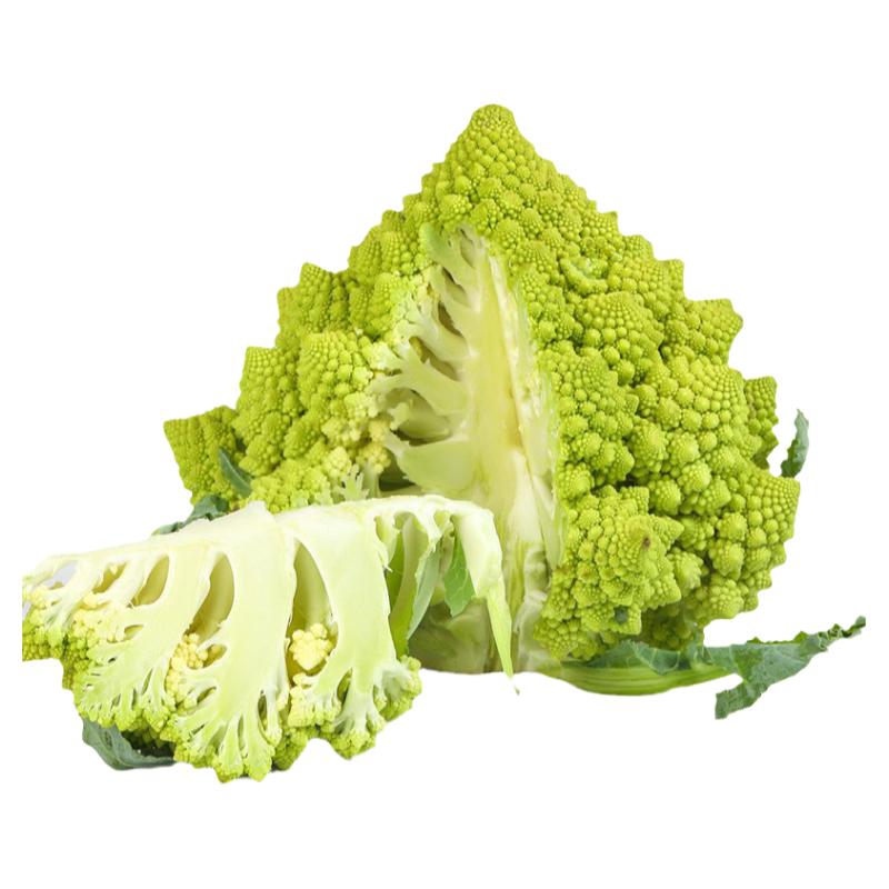 新鲜宝塔花菜罗马花椰菜西餐食材酒店装盘沙拉蔬菜带叶子750g
