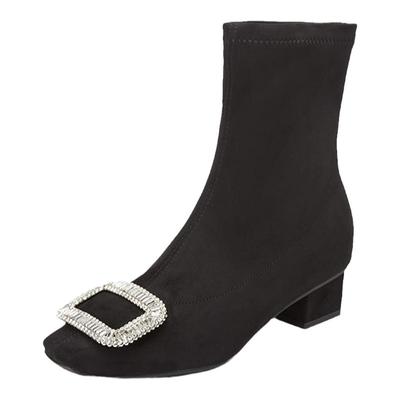 15mins马丁靴中跟瘦瘦靴