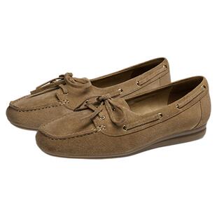 KISSCAT接吻猫复古莫卡辛系带小皮鞋乐福鞋女真皮软底不累脚单鞋