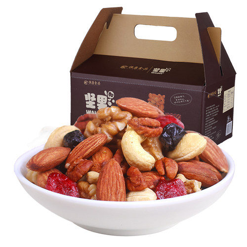 恒康食品 坚果加500g每日坚果混合干果果仁整箱小包休闲零食批发