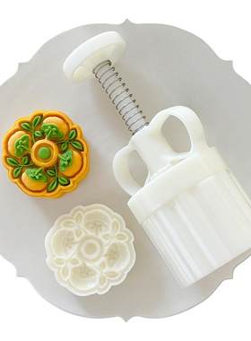 吉祥四季如意绿豆糕点月饼模具