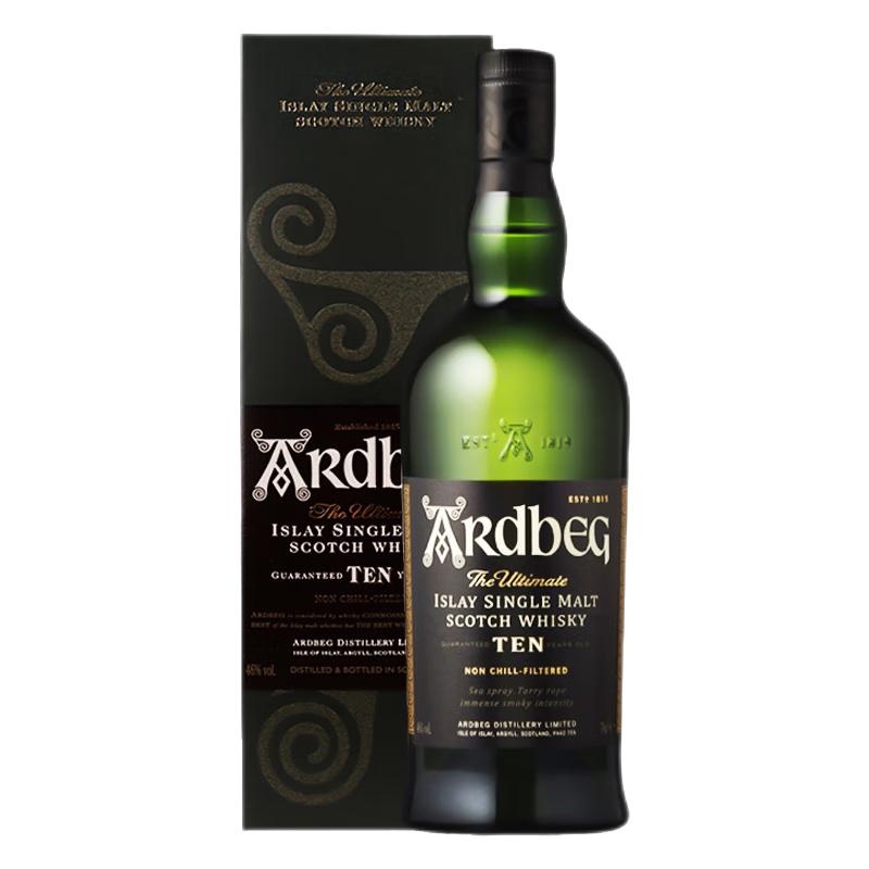 【自营】Ardbeg /雅柏 阿贝10年单一麦芽威士忌700ml进口洋酒苏威
