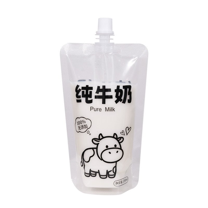 纯牛奶羊奶鲜奶打包袋自立吸嘴袋