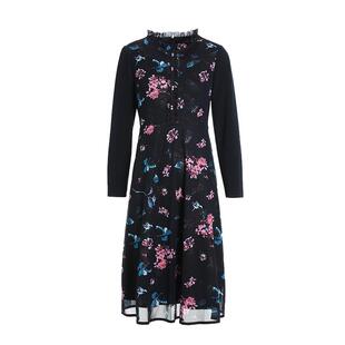 乔万尼连衣裙复古碎花修身显瘦洋气百搭女士长裙精致感EI3E132