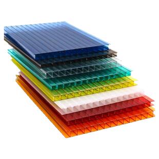 pc阳光板透明室内装饰隔断采光雨棚耐老化多种彩色蜂窝板厂家定制