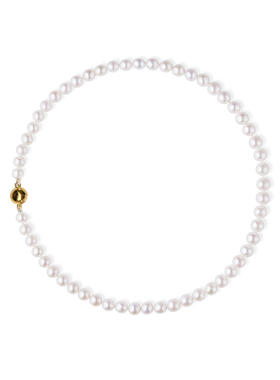 打结珍珠高级感金球磁扣项链