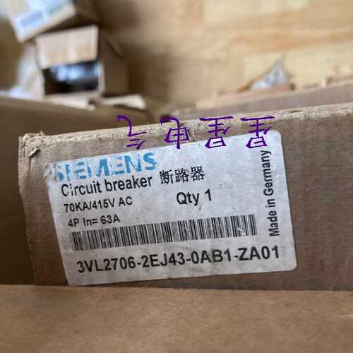 议价全新原装西门子断路器 3VL2706-2EJ43-0AB1-ZA01 4P 63A 现货