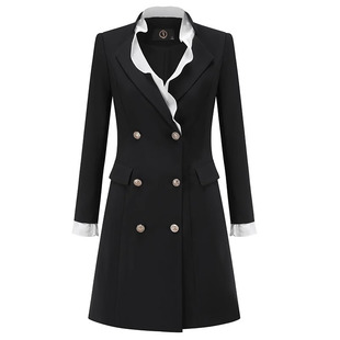 高端主持人职业连衣裙宴会礼服正装春秋气质轻奢小众风销售部工装