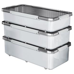 床底收纳箱扁平带滑轮放床下大容量衣服整理盒塑料储物箱周转箱子