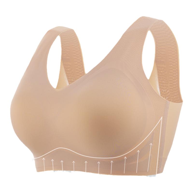 薄款黛安芬无痕内衣大胸显小文胸无钢圈大码收副乳美背背心式胸罩