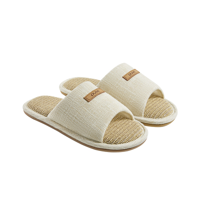 朴西语柔静音亚麻拖鞋男士四季款