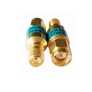 SMA固定射频衰减器/同轴铜镀金功率信号衰减器3dB/10dB/15dB/30dB
