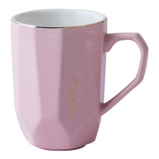 陶瓷杯子家用客厅套装高颜值办公室马克杯茶杯颜色区分结婚杯套装