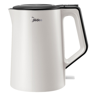 Midea/美的 HJ1522电热水壶家用304不锈钢全自动双层1.5升烧水壶