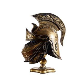 铁艺古罗马士兵中世纪骑士头盔甲摆件欧洲武士美式欧式复古装饰品