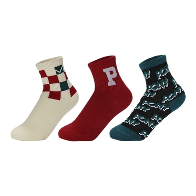 pony短袜新款复古春秋薄款3双