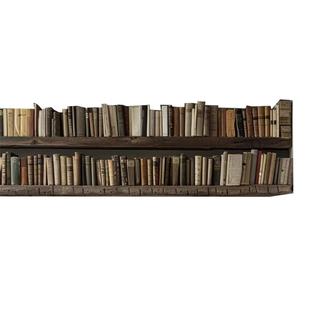 一字板置物架复古老船木隔板墙上沙发书架实木置物架收纳复古风