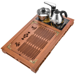 新功中式复古茶盘套装实木茶台办公室功夫茶具全自动一体F24-1