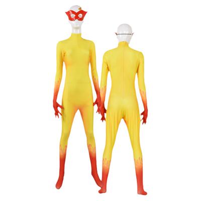 女款儿童动漫火焰连体紧身衣套装