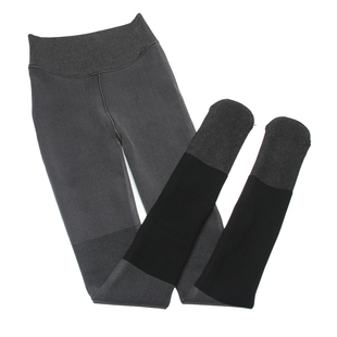 兰梦迪8825 秋冬薄绒显瘦棉竖条连裤袜 8826加绒加厚打底裤女8827