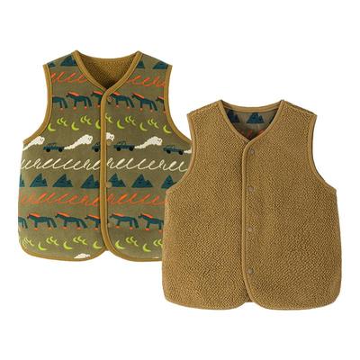 迷你巴拉巴拉男女童羊羔绒马甲