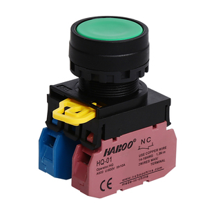 YW1B-M1E/A1E同款复位自锁平头按钮开关防水启动电源开关22MM