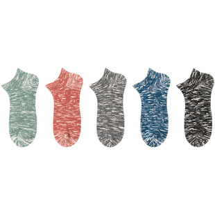 良朴大码袜子男短袜44-47春夏棉袜吸汗透气粗线男袜大号男士船袜