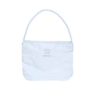 韩国小众薄荷绿夏季时尚刺绣防水尼龙水桶包百搭腋下单肩托特包女